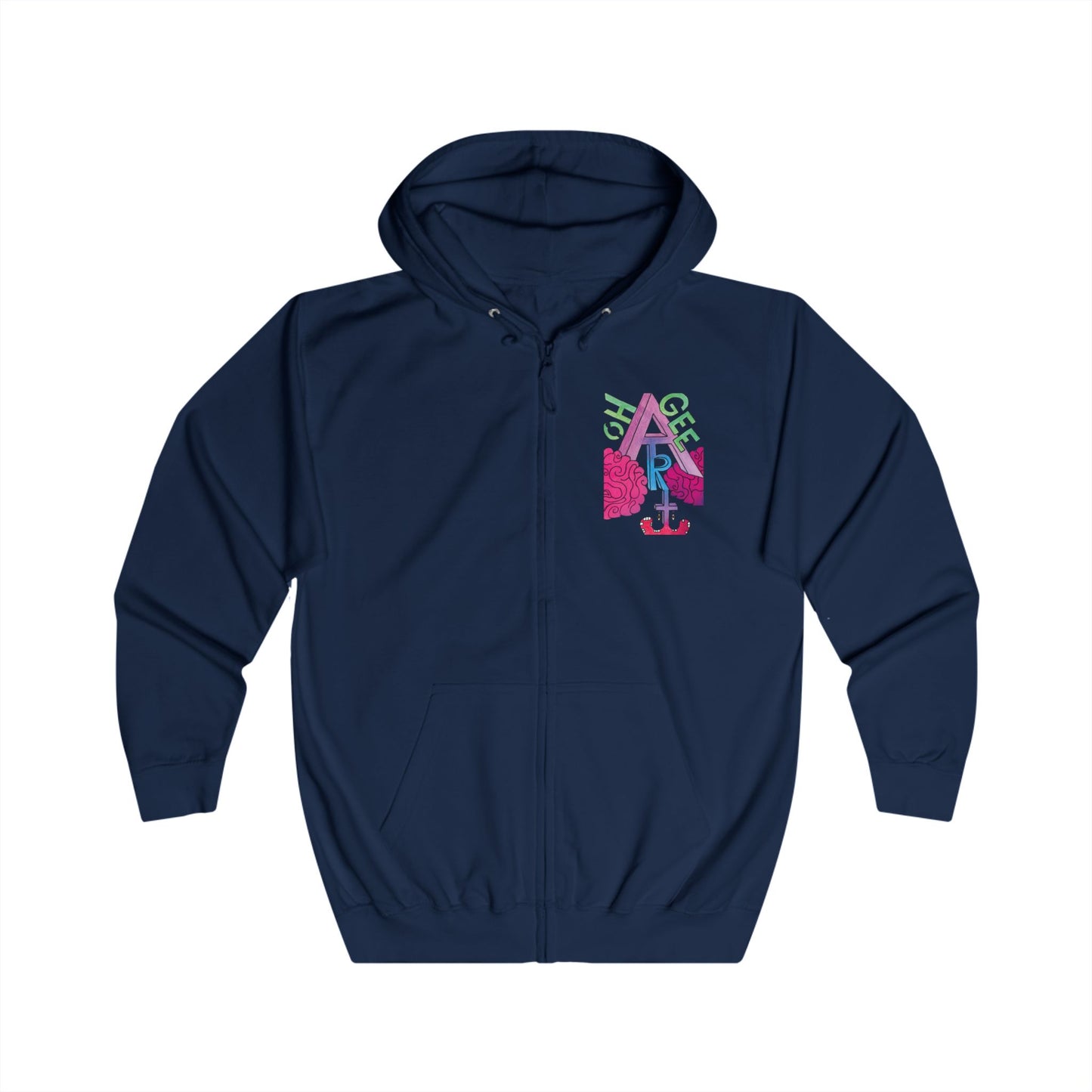 Unisex Open Yo' Mind Zip Hoodie