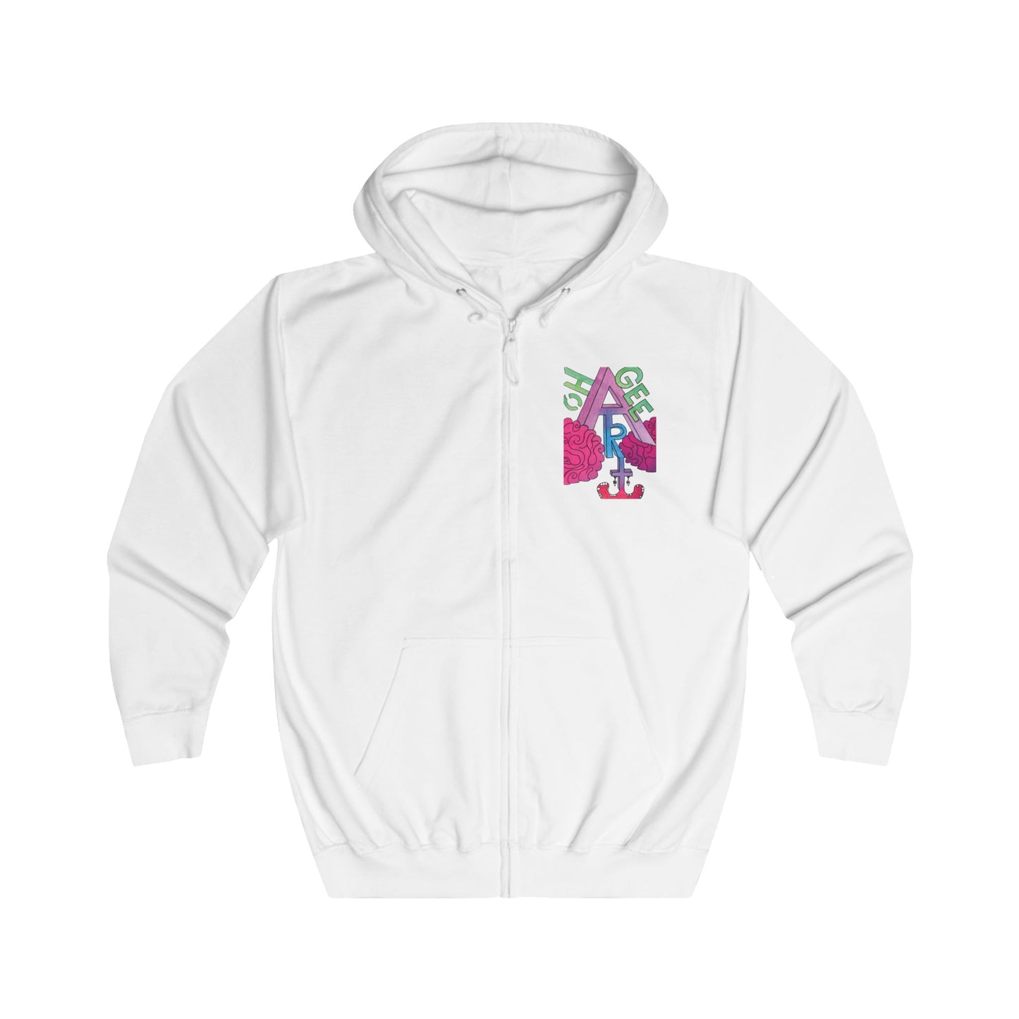 Unisex Open Yo' Mind Zip Hoodie