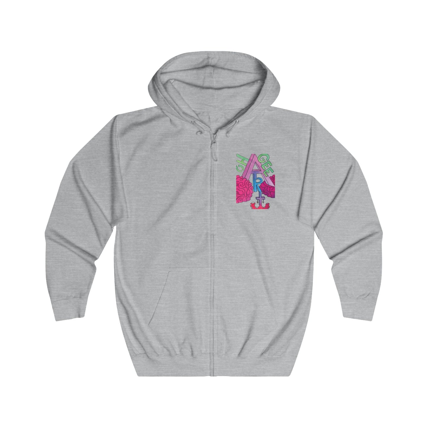 Unisex Open Yo' Mind Zip Hoodie