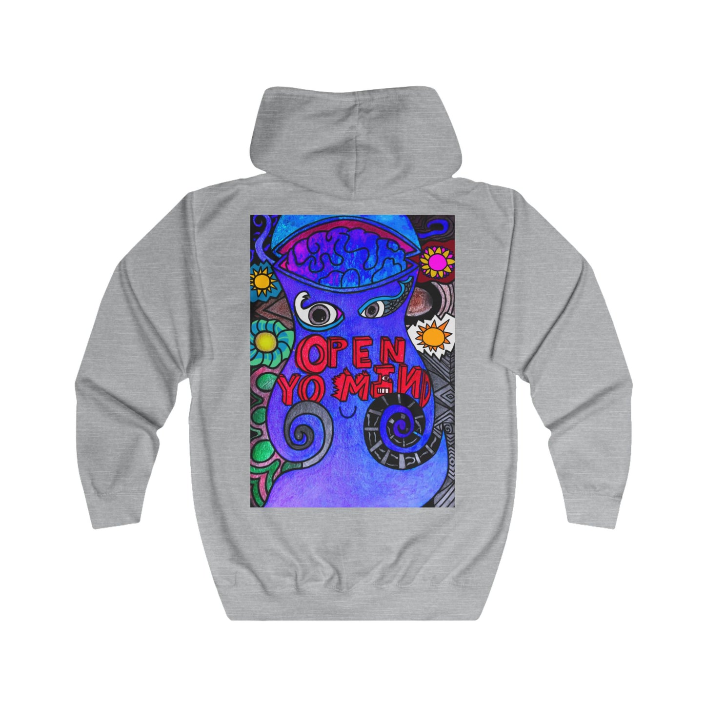 Unisex Open Yo' Mind Zip Hoodie