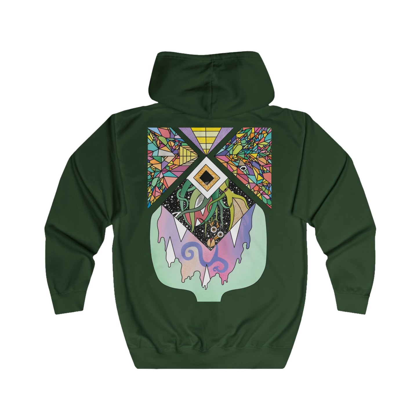 Unisex All Seeing Eye-lien Zip Hoodie