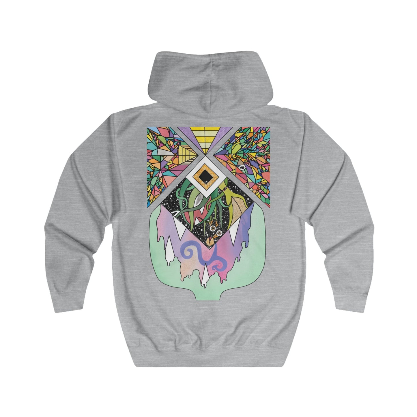 Unisex All Seeing Eye-lien Zip Hoodie