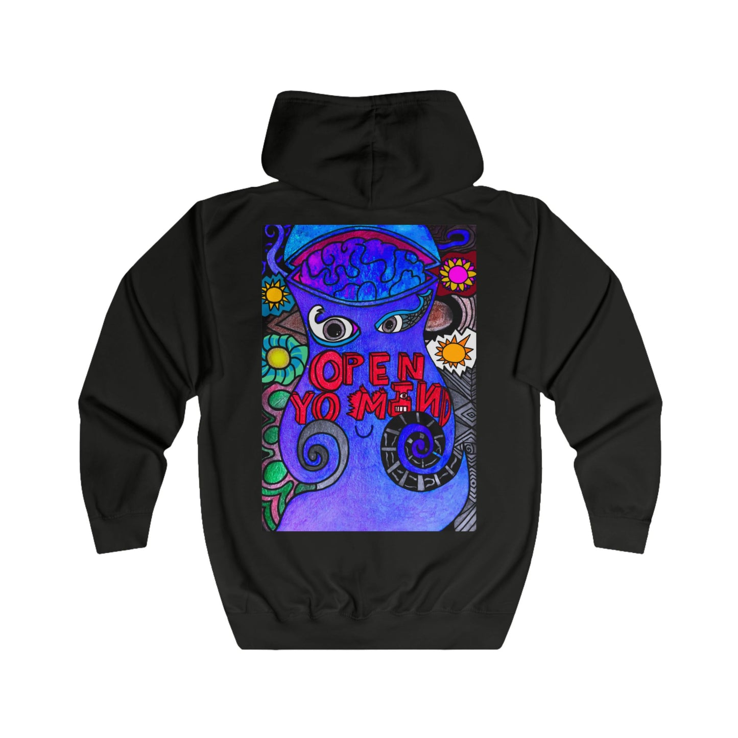 Unisex Open Yo' Mind Zip Hoodie